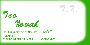 teo novak business card